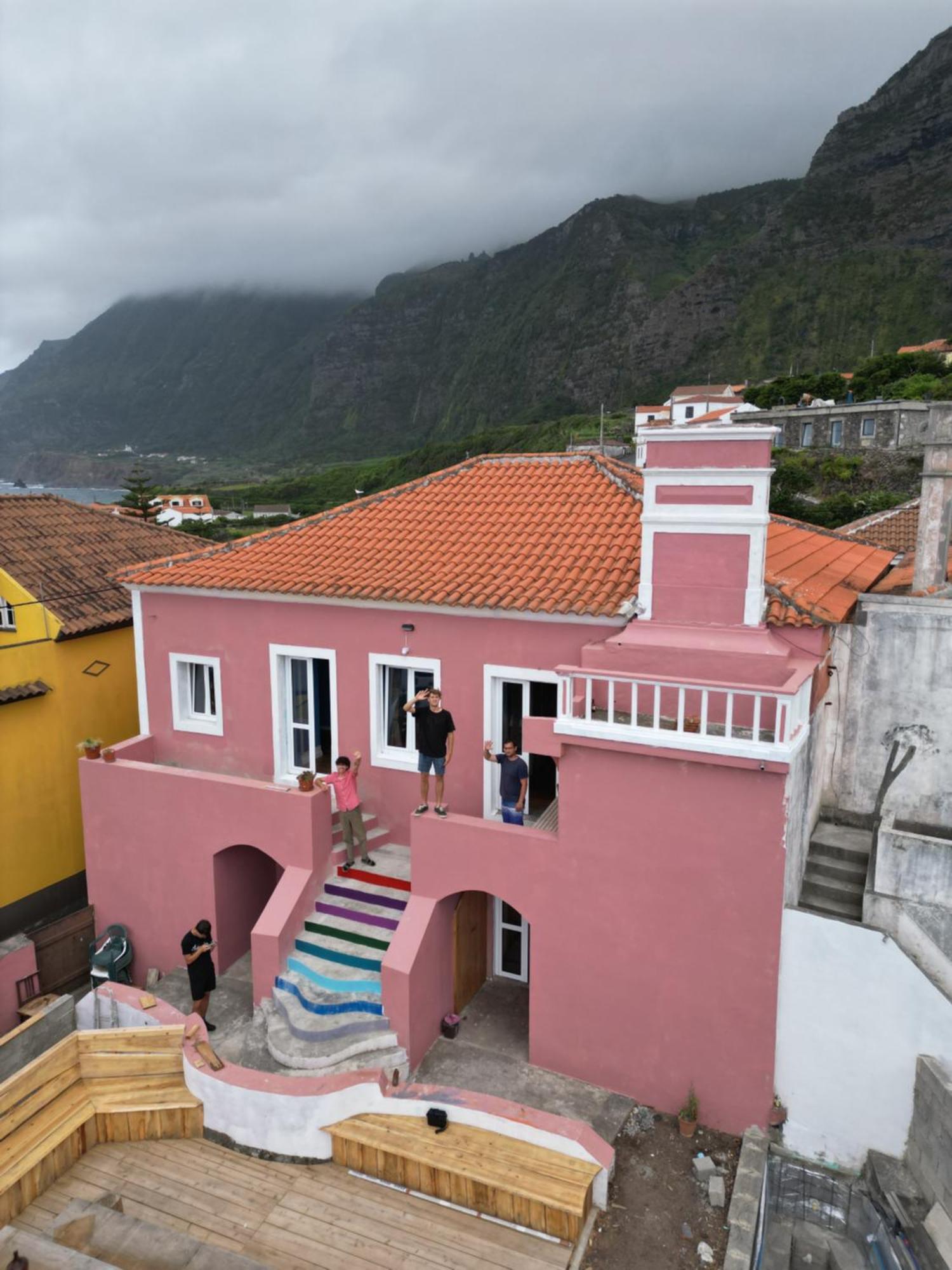 The Pink House Hostel Faja Grande Exterior photo