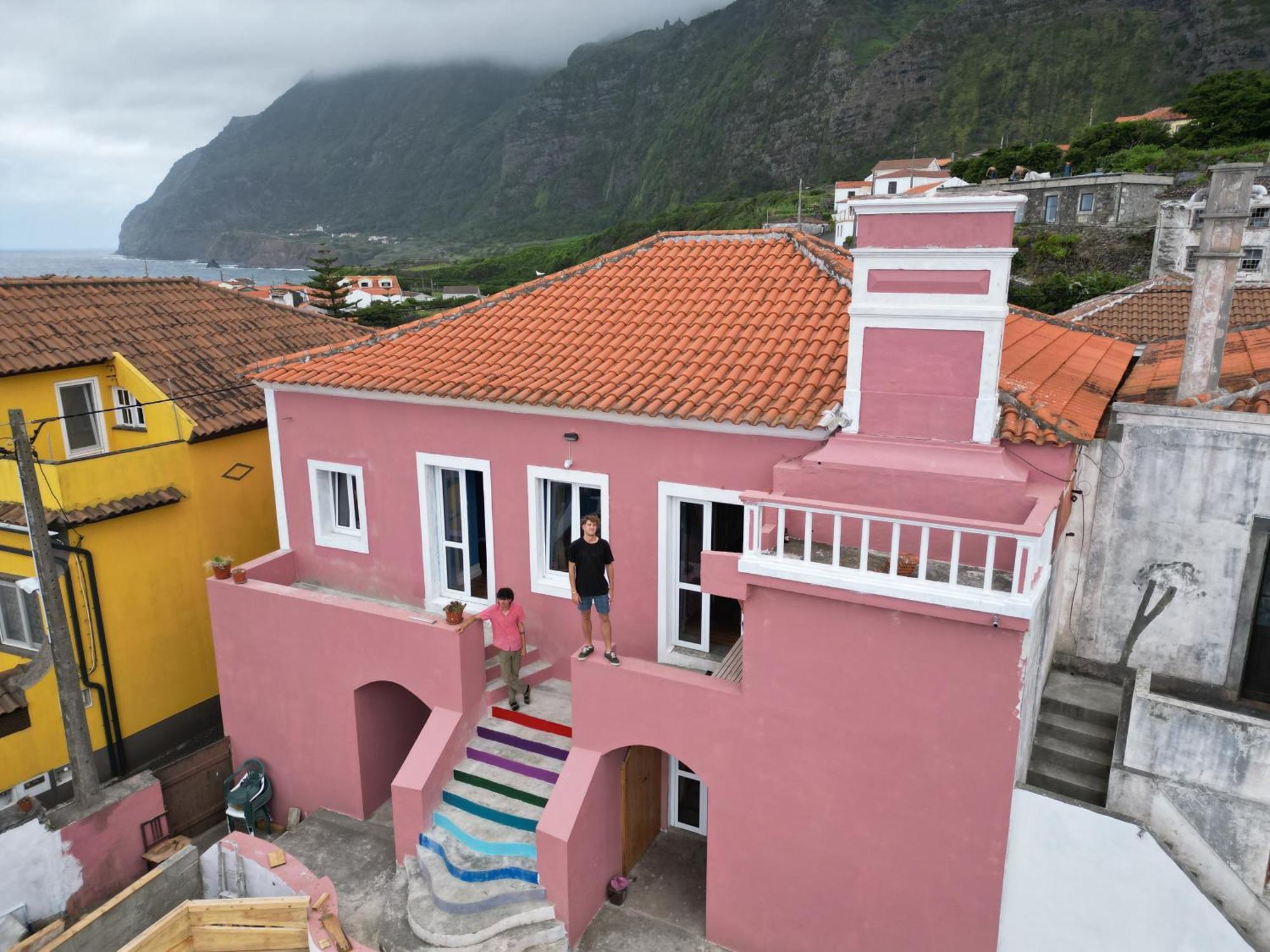 The Pink House Hostel Faja Grande Exterior photo